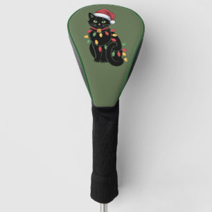 Black Cat Lover Christmas Kitten Gift Cat Mum Xmas Golf Head Cover