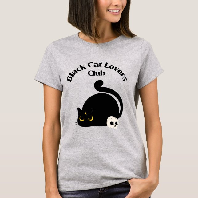 Black Cat Lovers Club T-shirt (Front)