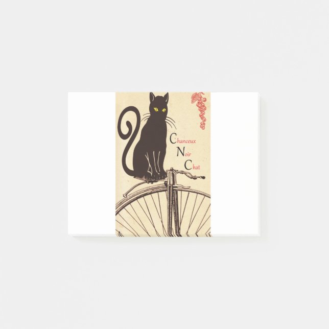 Black Cat Lucky cat black cartoon character Post-it Notes (Front)