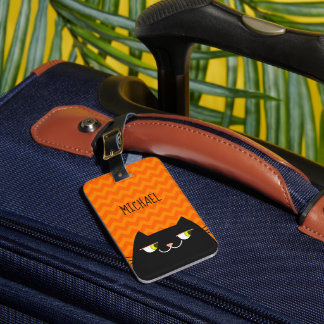Black Cat Luggage Tag