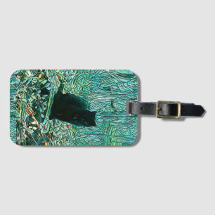 Black Cat Luggage Tag