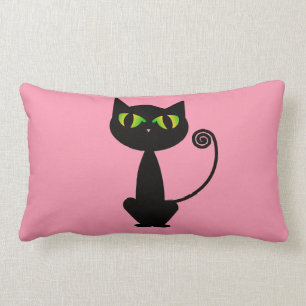 Black Cat Lumbar Cushion