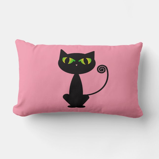Black Cat Lumbar Cushion (Front)