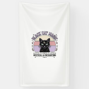 Black Cat Magic Cat Black Cat Vintage Vector Art S Banner