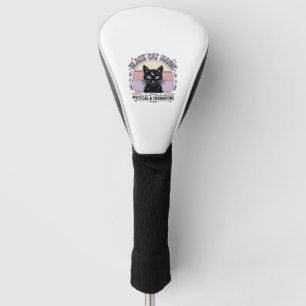 Black Cat Magic Cat Black Cat Vintage Vector Art S Golf Head Cover