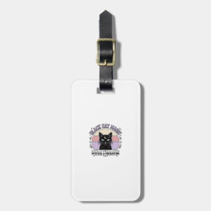 Black Cat Magic Cat Black Cat Vintage Vector Art S Luggage Tag