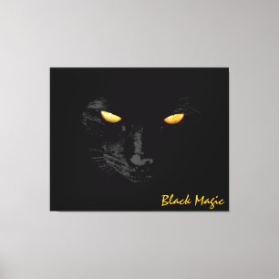 Black Cat Magic chic customisable Canvas Print