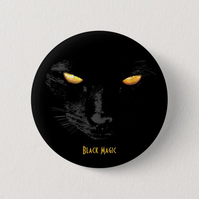 Black Cat Magic customisable 6 Cm Round Badge (Front)
