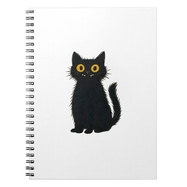 Black Cat Magic � Cute Halloween & Mystic Cat Art  Notebook (Front)