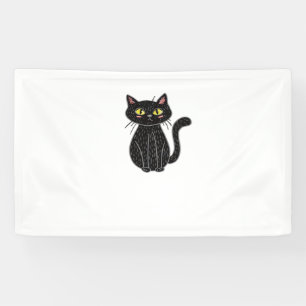 Black Cat Magic – Cute & Spooky Halloween Cat Art  Banner