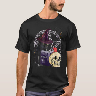 Black Cat Magic Spell Halloween Cat T-Shirt