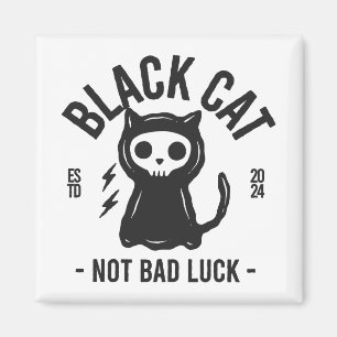 Black cat magnet