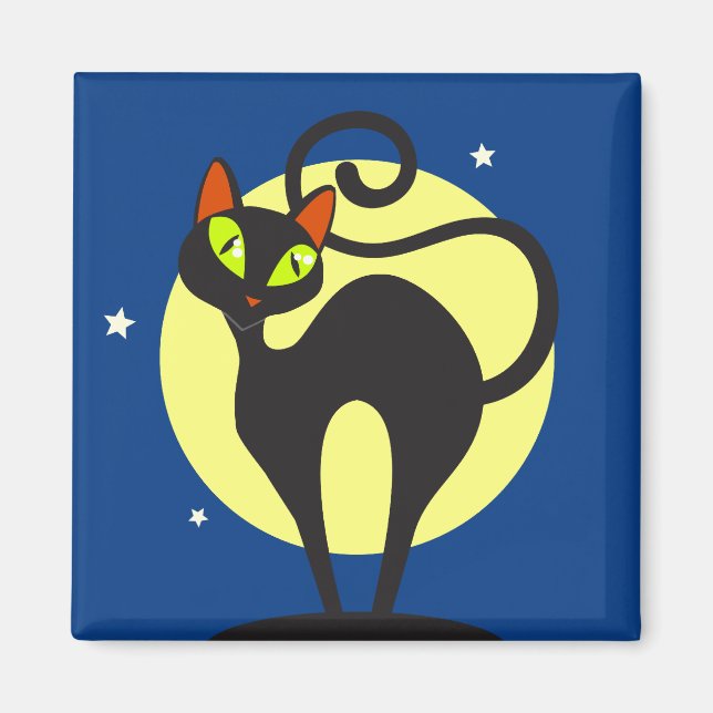 Black Cat Magnet (Front)