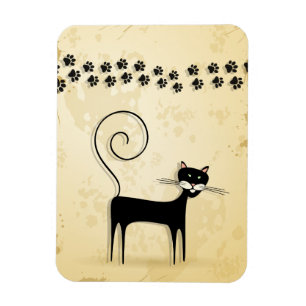 Black cat magnet