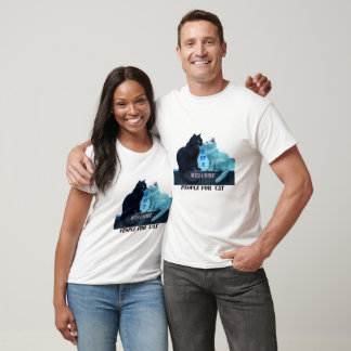 Black Cat Men And Women T-Shirt