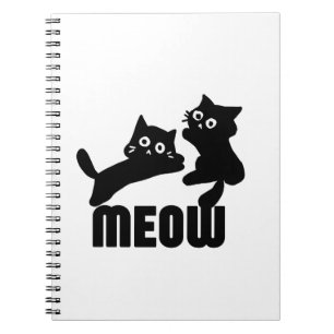 black cat,meow notebook