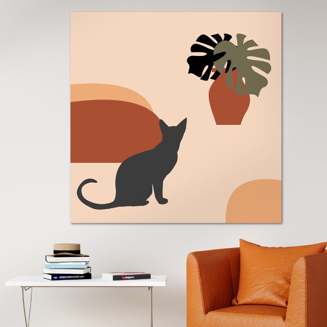 Black Cat Modern Abstract Poster (Creator Uploaded)