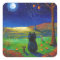 Black Cat Moon Fall Leaves Creationarts