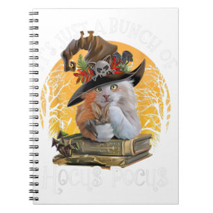 Black Cat Moon Funny Halloween Costume Bunch of Ho Notebook