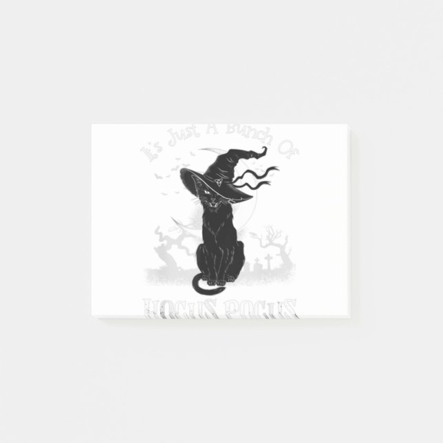 Black Cat Moon Funny Halloween Costume Bunch of Ho Post-it Notes (Front)