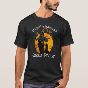 Black Cat Moon Halloween Costume Bunch of Hocus Po T-Shirt