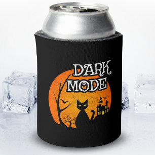 Black Cat Moon - Halloween - Funny Dark Humour Can Cooler