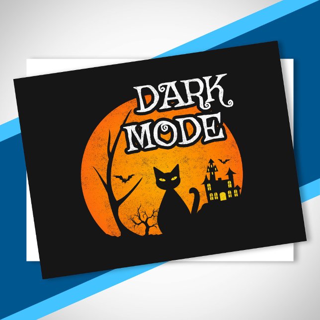 Black Cat Moon - Halloween - Funny Dark Humour Postcard (Creator Uploaded)