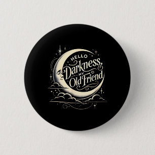 Black Cat Moon Halloween Spooky Into The Darkness 6 Cm Round Badge