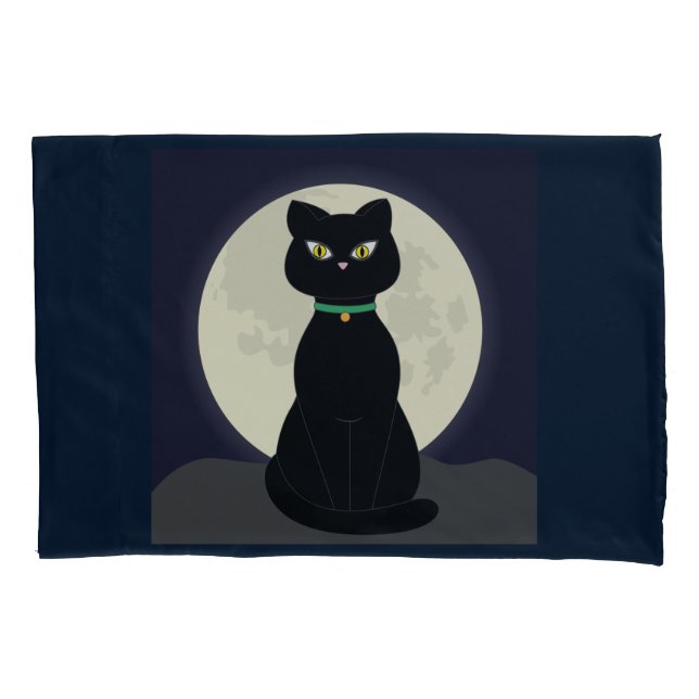 BLACK CAT MOONLIGHT Pillow cases (Front)