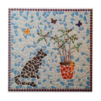 Black Cat Mosaic Tile