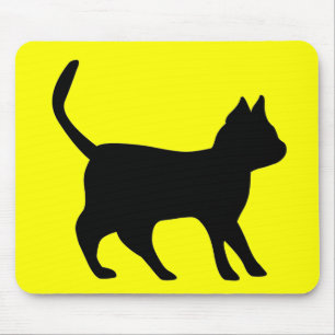 Black Cat Mouse Pad