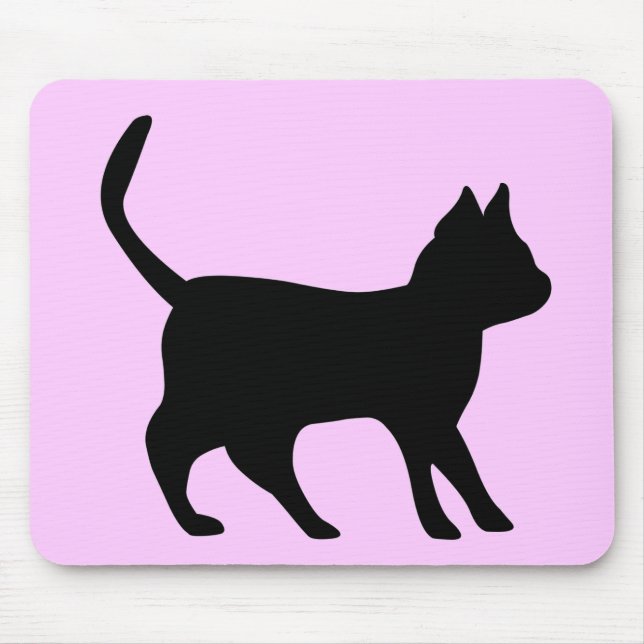 Black Cat Mouse Pad (Front)