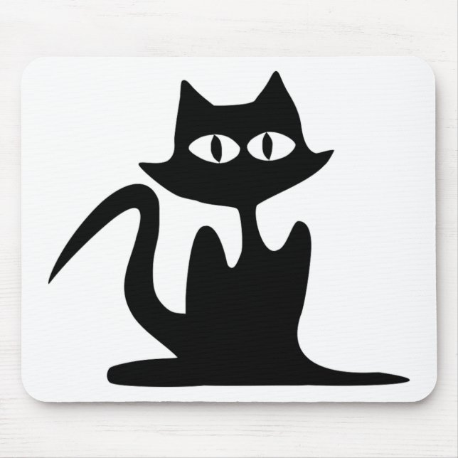 BLACK CAT MOUSE PAD (Front)
