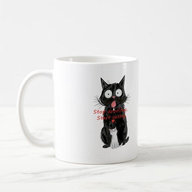 Black Cat Mug (Left)