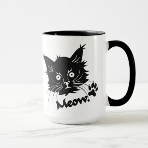 Black Cat mug - choose style & colour