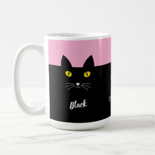 Black Cat Mug Gift for Cat Lovers Personalised
