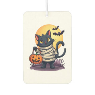 Black Cat Mummy Men Women Kids Halloween Funny Bla Car Air Freshener