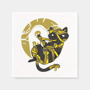 Black Cat Mummy Napkin