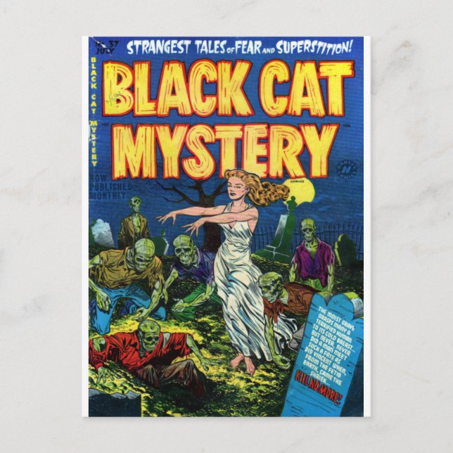 Black Cat Mystery 1 Postcard (Front)