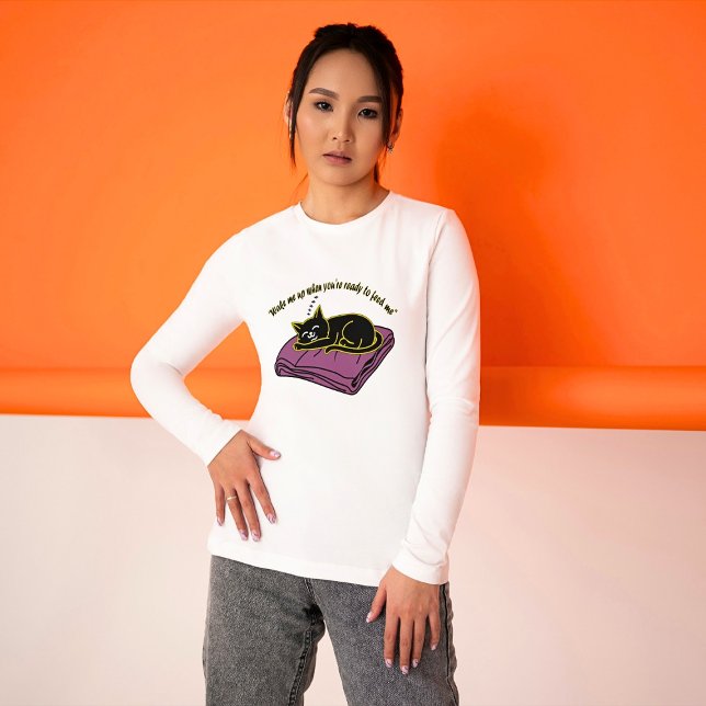 Black Cat Nap Time T-Shirt (Creator Uploaded)