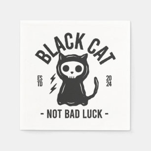 Black cat napkin