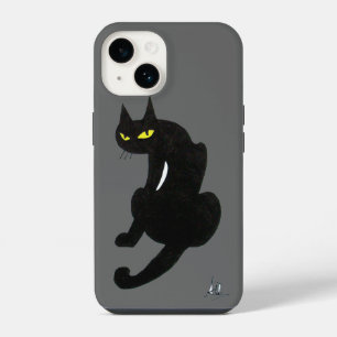 BLACK CAT NINJA grey iPhone 14 Case