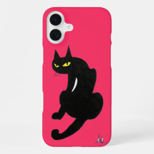 BLACK CAT NINJA Pink iPhone 16 Plus Case