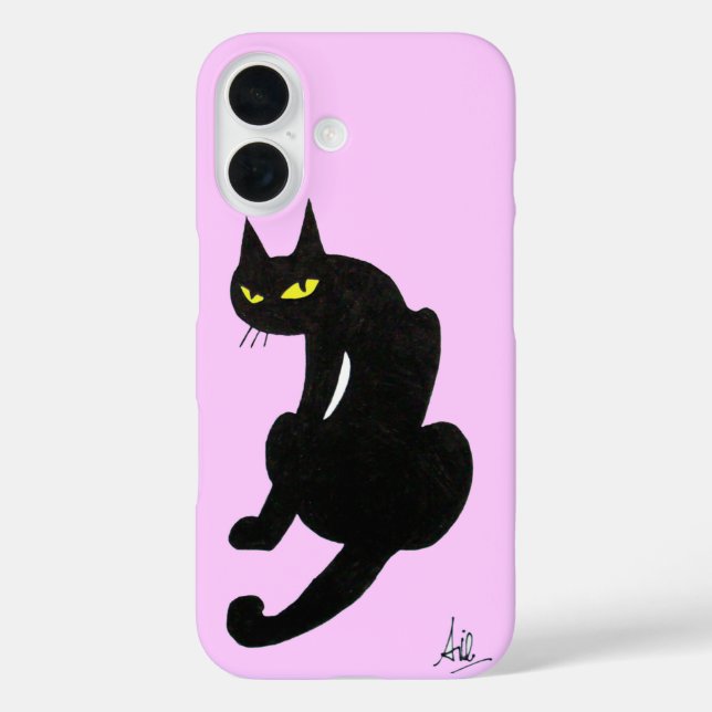 BLACK CAT NINJA Pink Lilac Case-Mate iPhone Case (Back)
