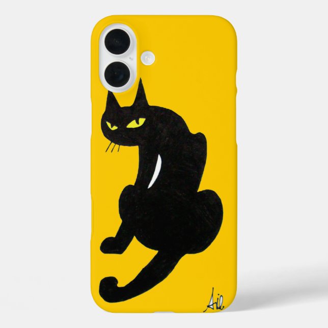 BLACK CAT NINJA Vibrant Yellow Case-Mate iPhone Case (Back)