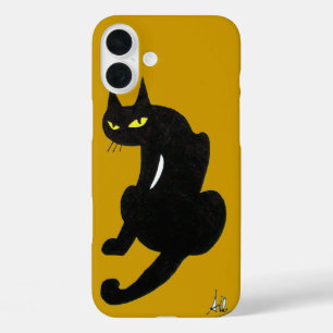BLACK CAT NINJA Yellow iPhone 16 Plus Case