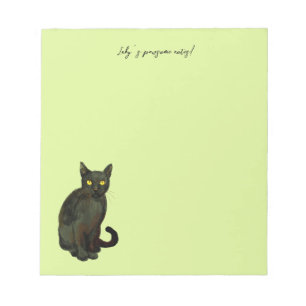 Black cat notepad