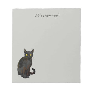 Black cat  notepad