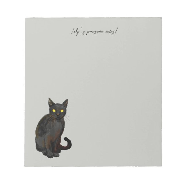 Black cat  notepad (Front)