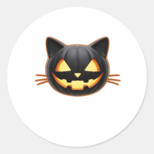 Black Cat on a Bicycle Black Cat Art Classic T-Shi Classic Round Sticker